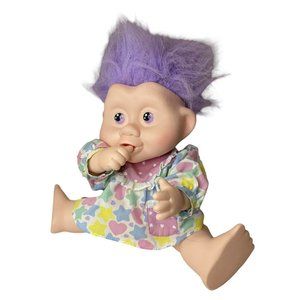 Vintage 1991 Magic Trolls Babies "Alissa" Troll Doll by Applause 12” Plastic Toy